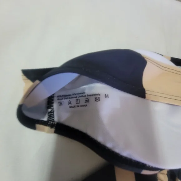 2 piece strapless bikini high waisted drawstring size medium - Picture 7 of 10